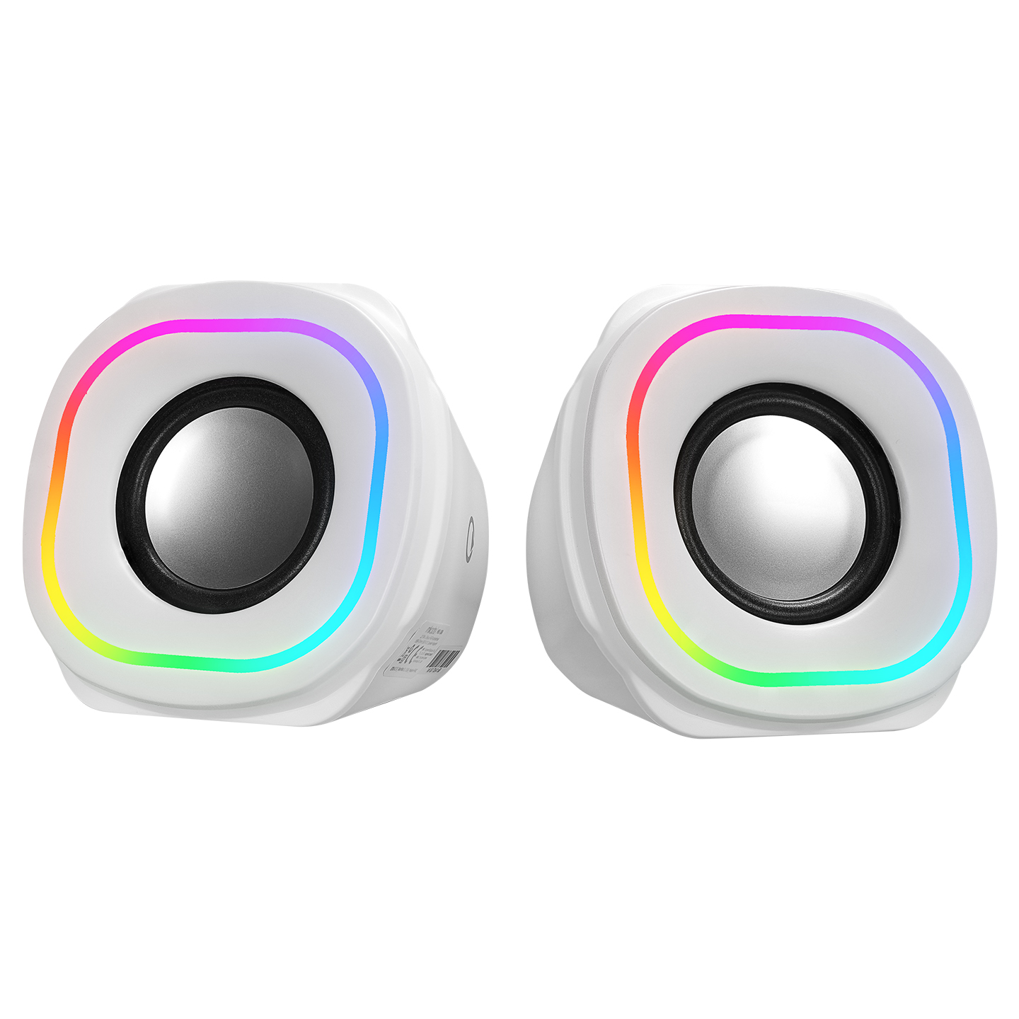 Mikado MD-180 2-0 3W X 2 Beyaz RGB Aydınlatmalı USB  3-5mm USB 5V Speaker Hoparlör